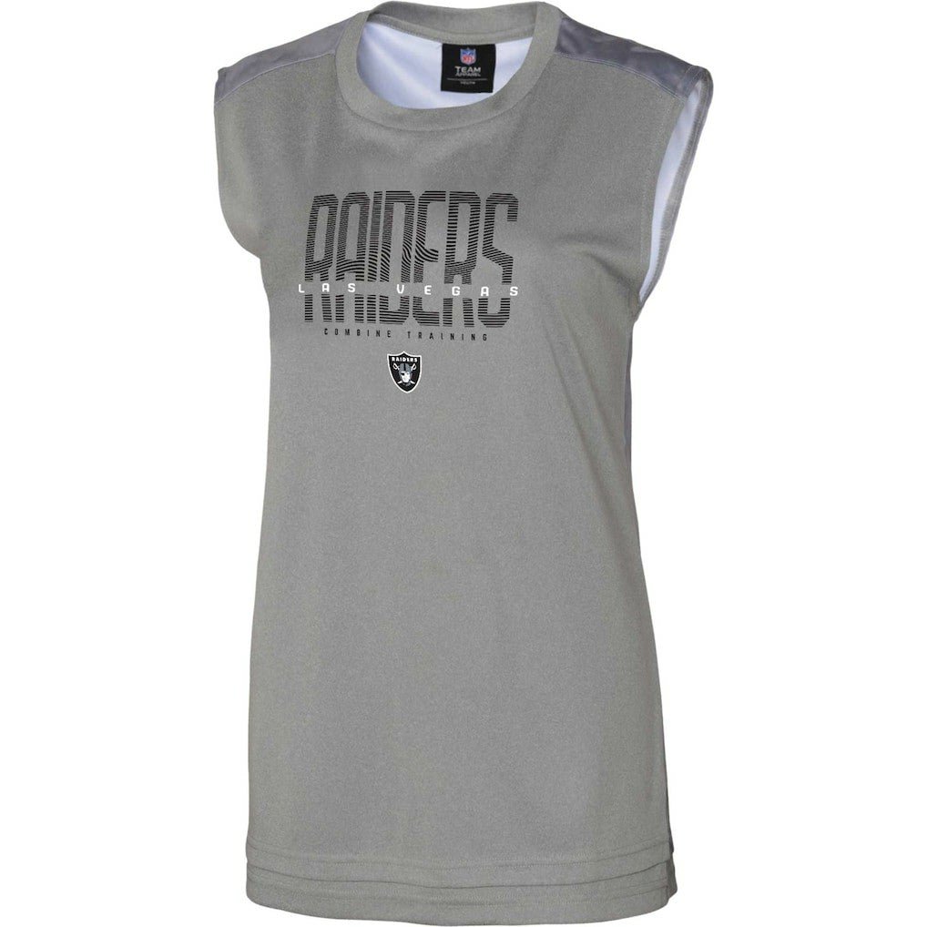 Las Vegas Raiders Women's No Sweat Tank Top Gray - NFL