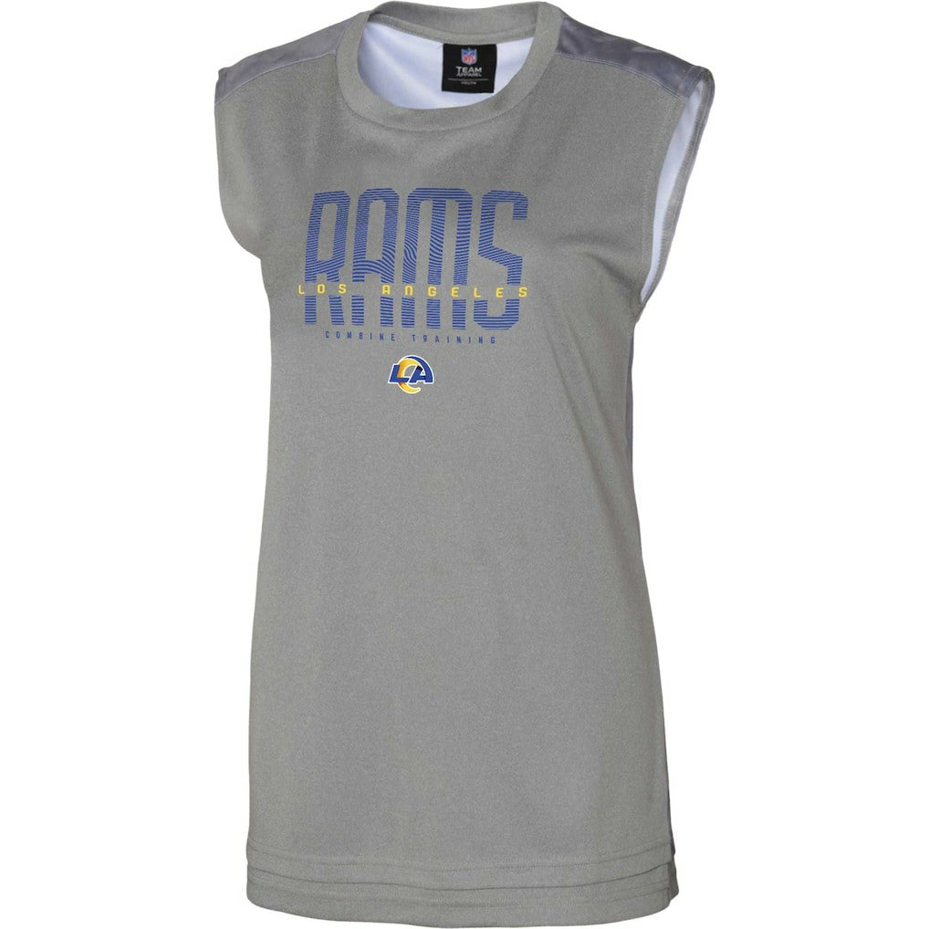 Los Angeles Rams Women's No Sweat Tank Top Gray - NFL