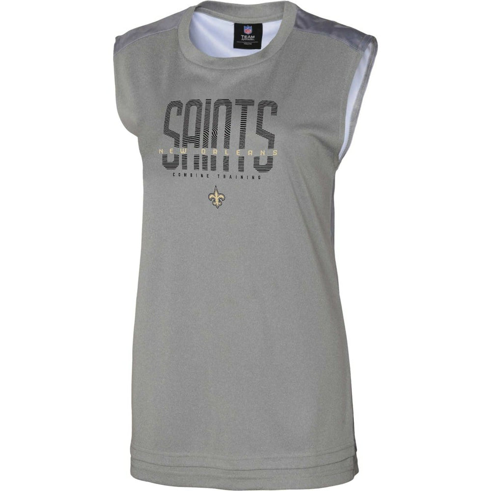 New Orleans Saints Women's No Sweat Tank Top Gray - NFL