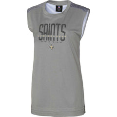 New Orleans Saints Women's No Sweat Tank Top Gray - NFL