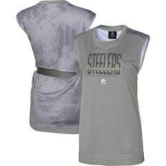 Pittsburgh Steelers Women's No Sweat Tank Top Gray - NFL