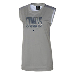 Dallas Cowboys Women's No Sweat Tank Top Gray - NFL