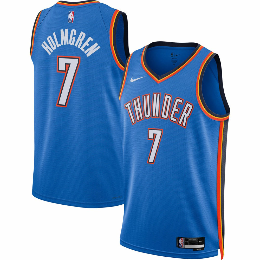 Nike - Chet Holmgren Oklahoma City Thunder Unisex 2022 NBA Draft First Round Pick Player Swingman Jersey - Icon Edition - Blue