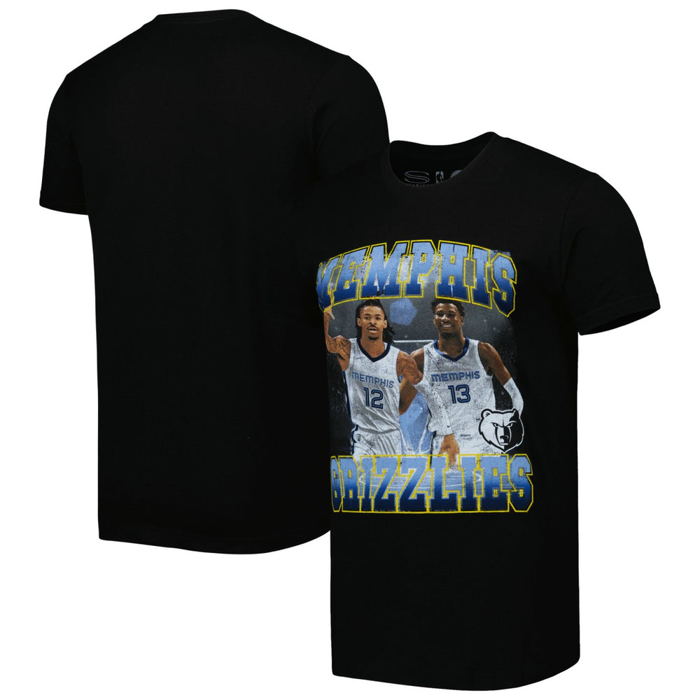 NBA - Ja Morant & Jaren Jackson Jr. Memphis Grizzlies Stadium Essentials Unisex Player Duo T-Shirt - Black