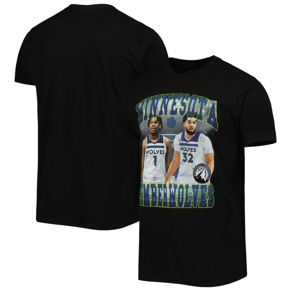 NBA - Anthony Edwards & Karl-Anthony Towns Minnesota Timberwolves Stadium Essentials Unisex Player Duo T-Shirt - Black