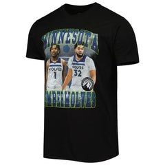NBA - Anthony Edwards & Karl-Anthony Towns Minnesota Timberwolves Stadium Essentials Unisex Player Duo T-Shirt - Black