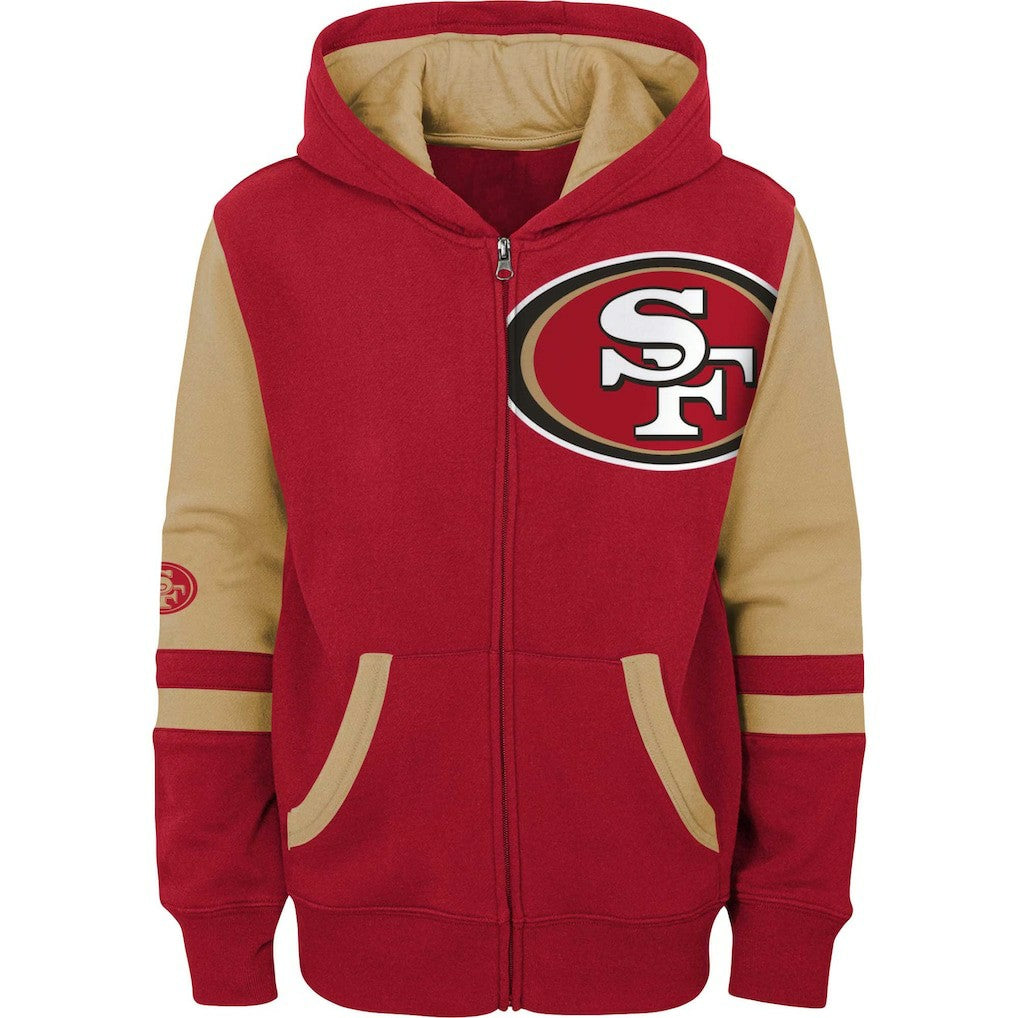 San Francisco 49ers Preschool Stadium Color Block Full-Zip Hoodie Scarlet - NFL