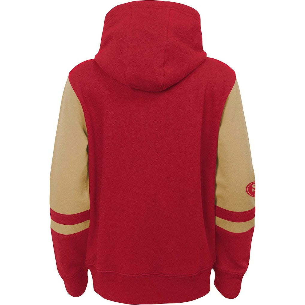 San Francisco 49ers Preschool Stadium Color Block Full-Zip Hoodie Scarlet - NFL