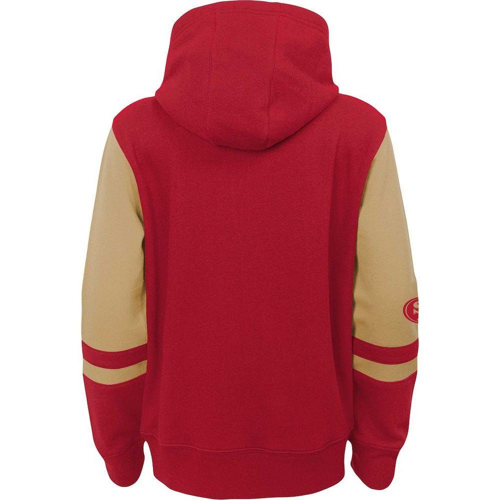 San Francisco 49ers Preschool Stadium Color Block Full-Zip Hoodie Scarlet - NFL