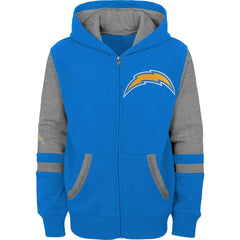 Los Angeles Chargers Preschool Stadium Color Block Full-Zip Hoodie Powder Blue - NFL