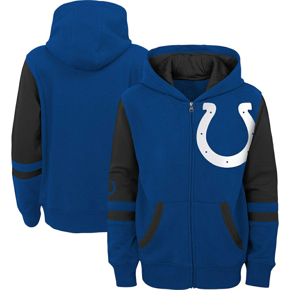 Indianapolis Colts Preschool Stadium Color Block Full-Zip Hoodie Royal - NFL