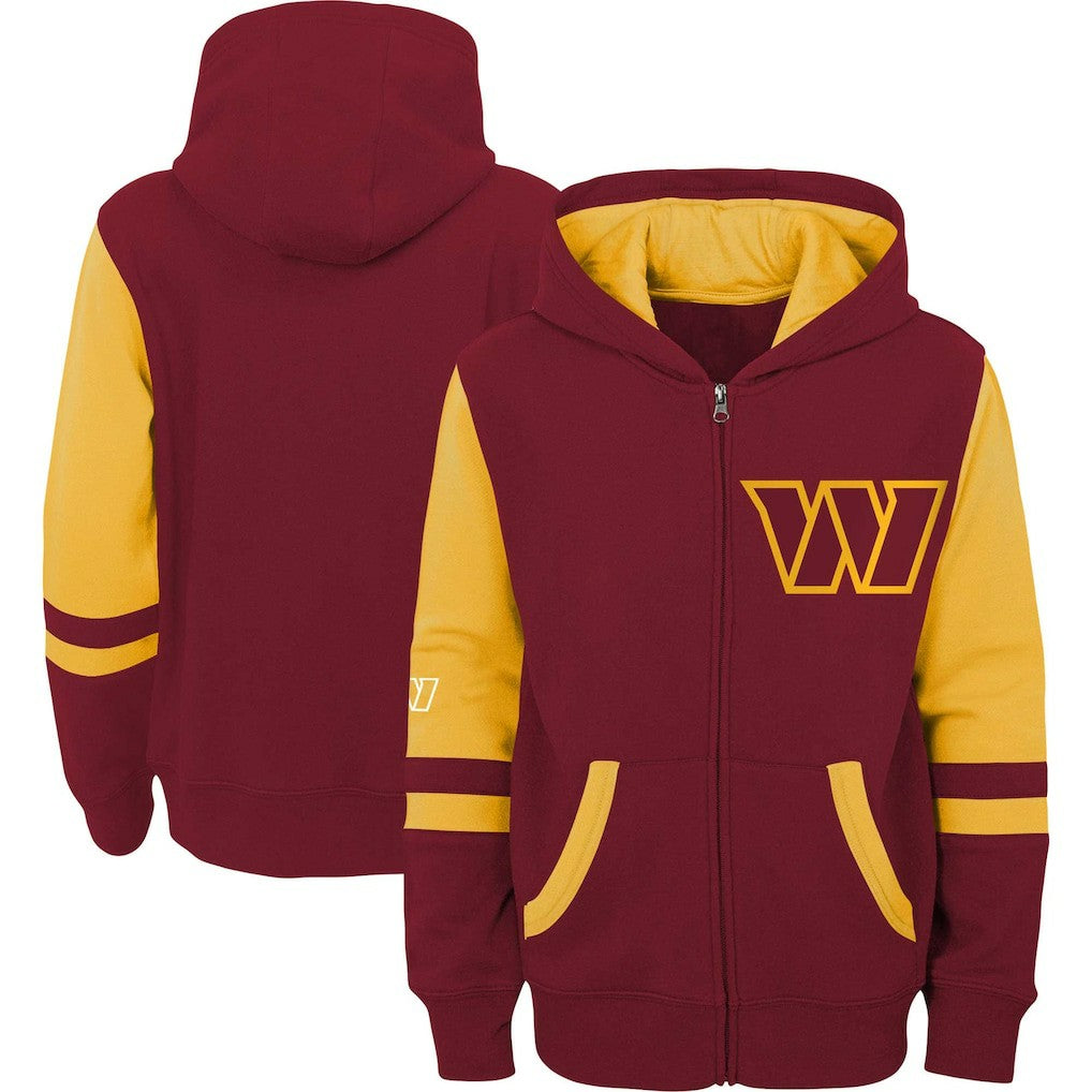 Washington Commanders Preschool Stadium Color Block Full-Zip Hoodie Burgundy - NFL