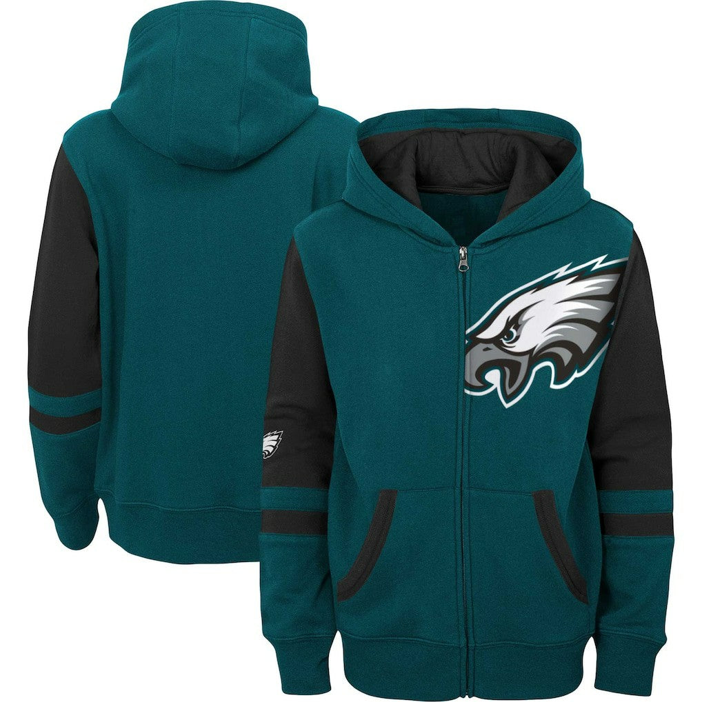 Philadelphia Eagles Preschool Stadium Color Block Full-Zip Hoodie Green - NFL