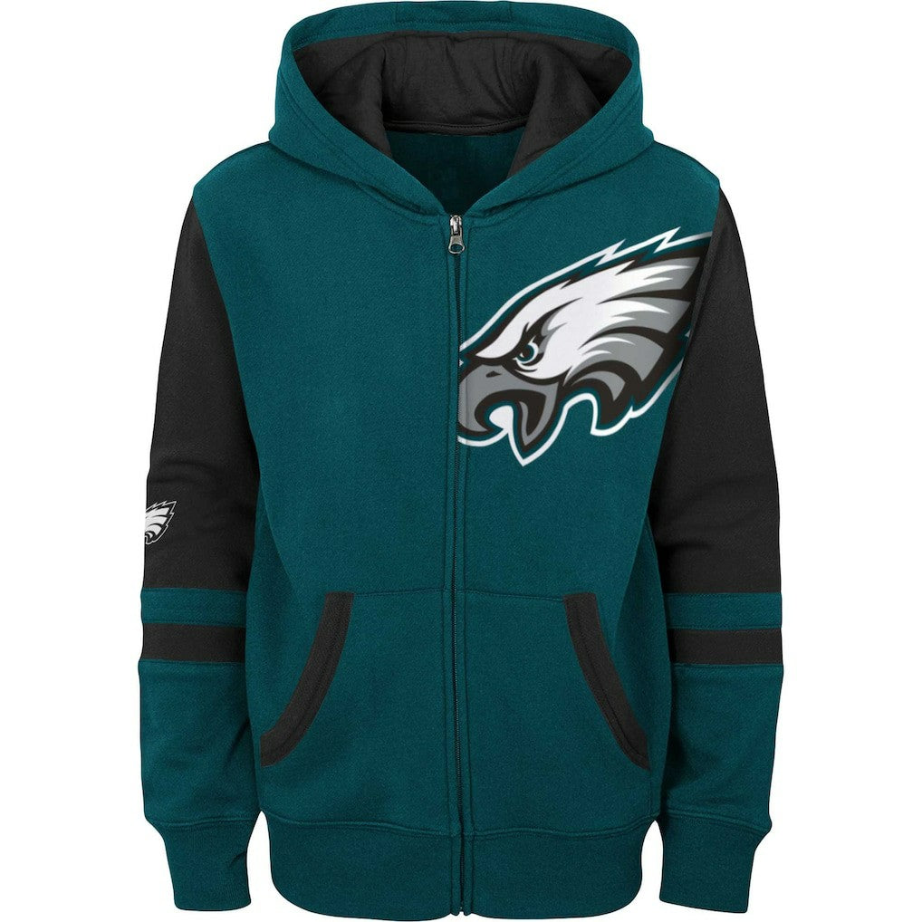 Philadelphia Eagles Preschool Stadium Color Block Full-Zip Hoodie Green - NFL