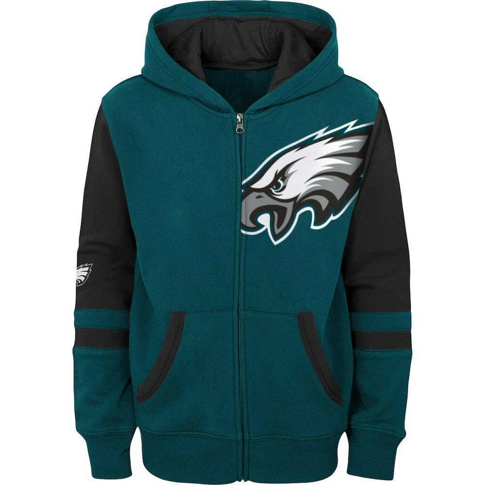 Philadelphia Eagles Preschool Stadium Color Block Full-Zip Hoodie Green - NFL