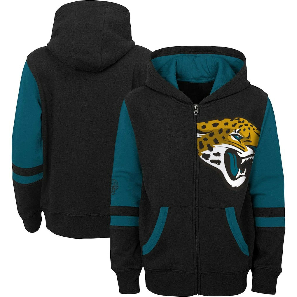 Jacksonville Jaguars Preschool Stadium Color Block Full-Zip Hoodie Black - NFL
