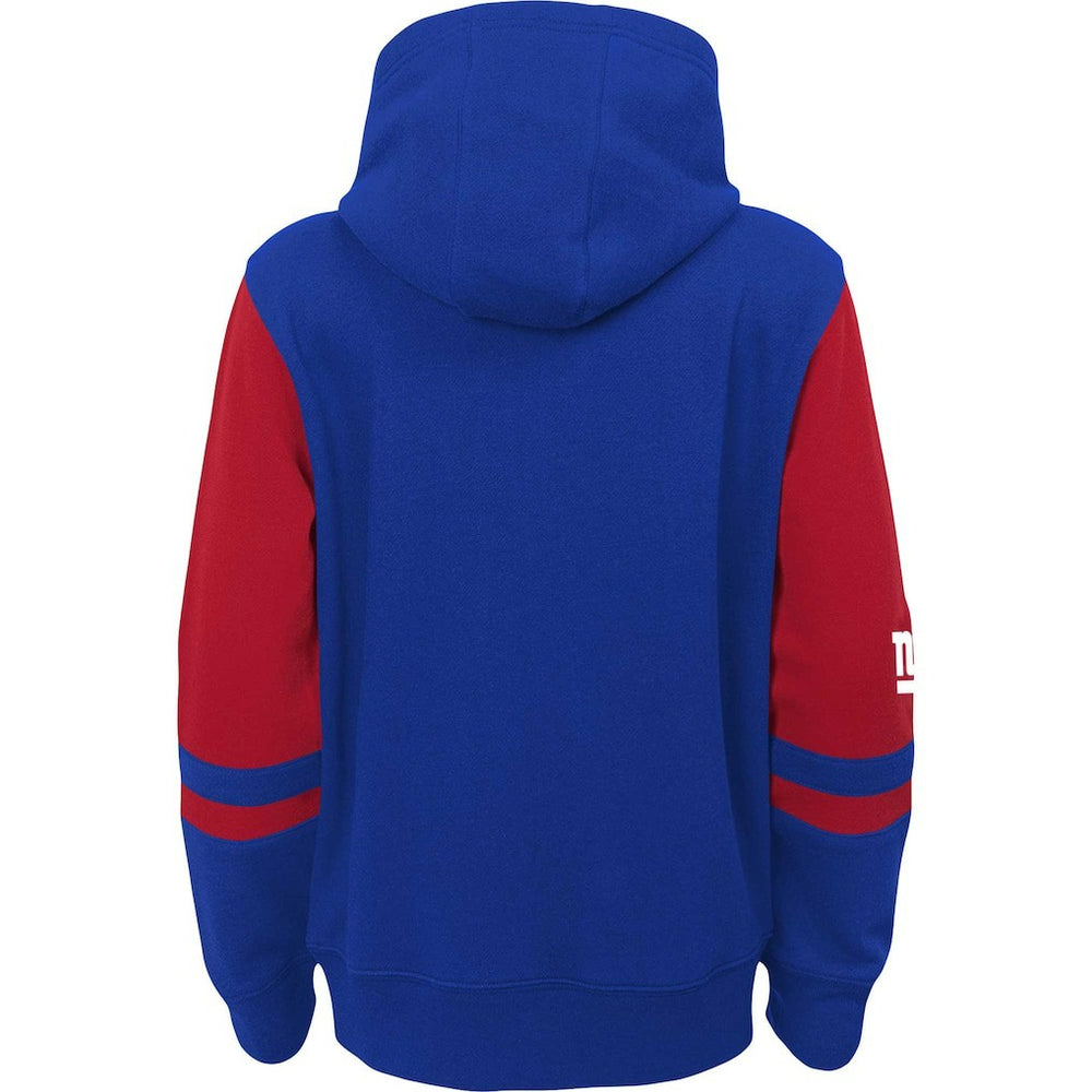 New York Giants Preschool Stadium Color Block Full-Zip Hoodie Royal - NFL