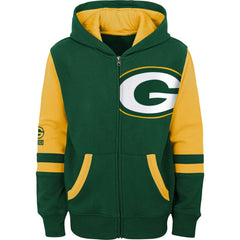 Green Bay Packers Preschool Stadium Color Block Full-Zip Hoodie Green - NFL