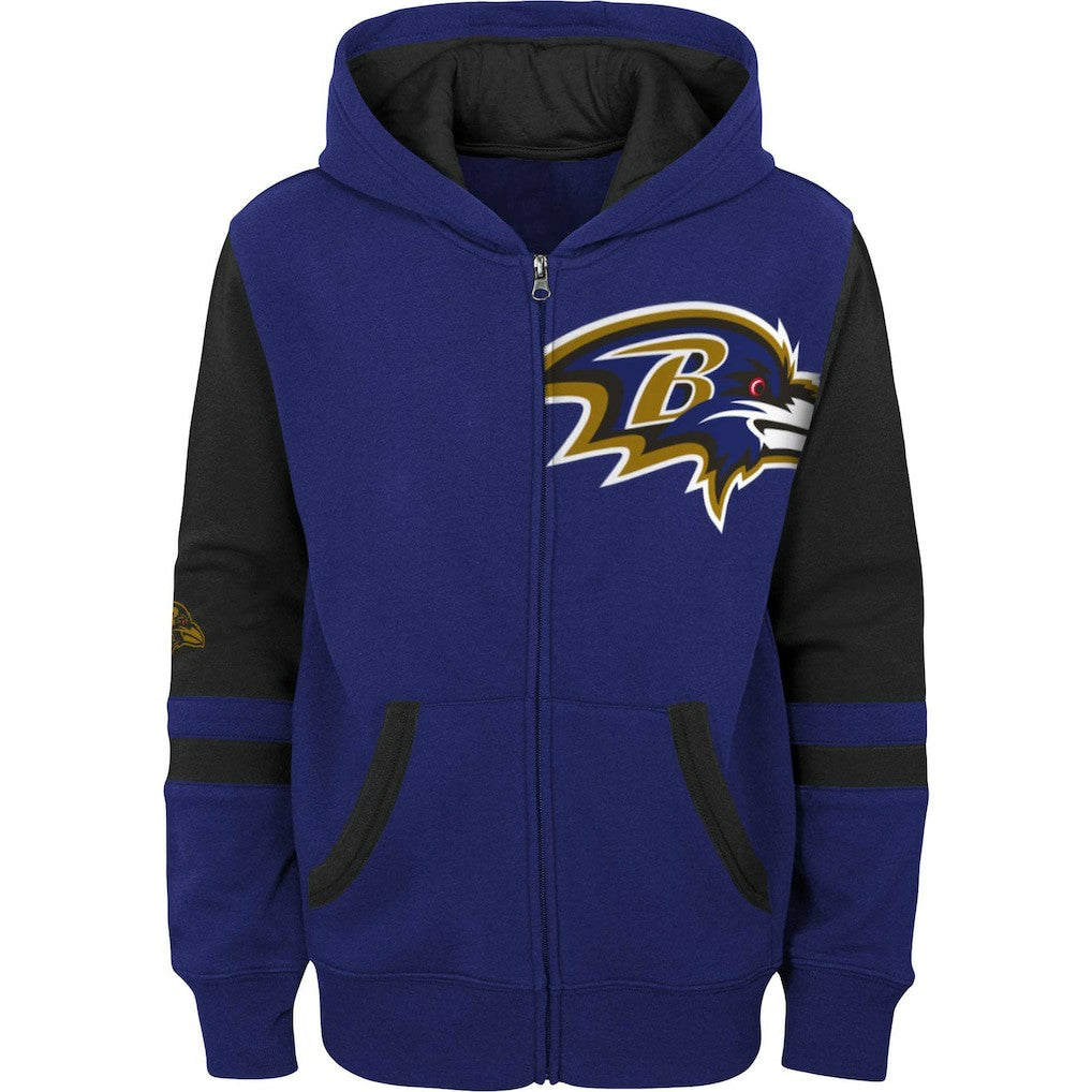 Baltimore Ravens Preschool Stadium Color Block Full-Zip Hoodie Purple - NFL