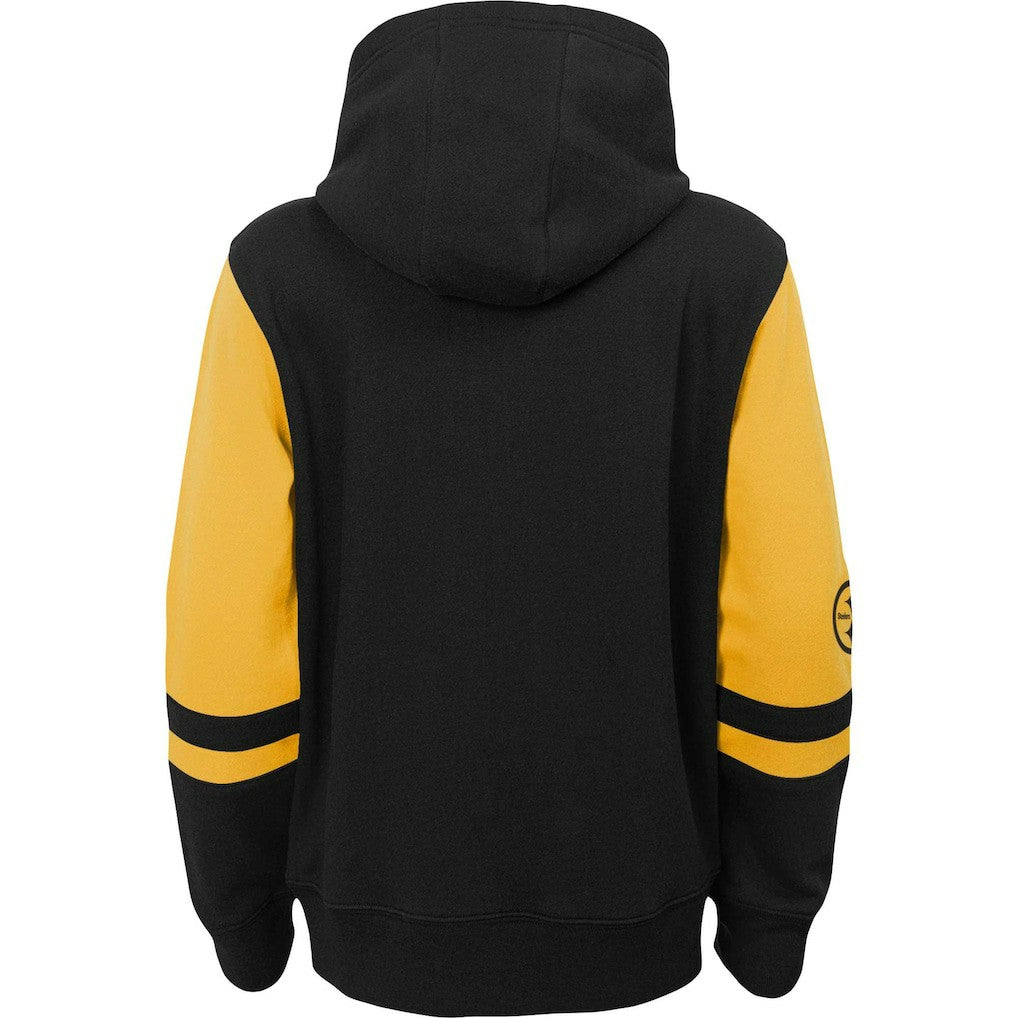 Pittsburgh Steelers Preschool Stadium Color Block Full-Zip Hoodie Black - NFL