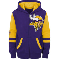 Minnesota Vikings Preschool Stadium Color Block Full-Zip Hoodie Purple - NFL