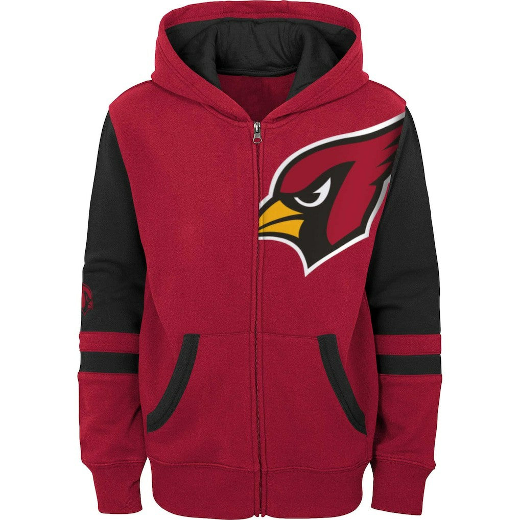Arizona Cardinals Youth Colorblock Full-Zip Hoodie Cardinal - NFL