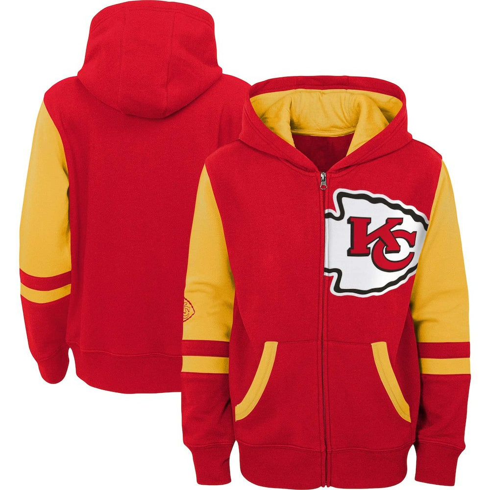 Kansas City Chiefs Youth Colorblock Full-Zip Hoodie Red - NFL