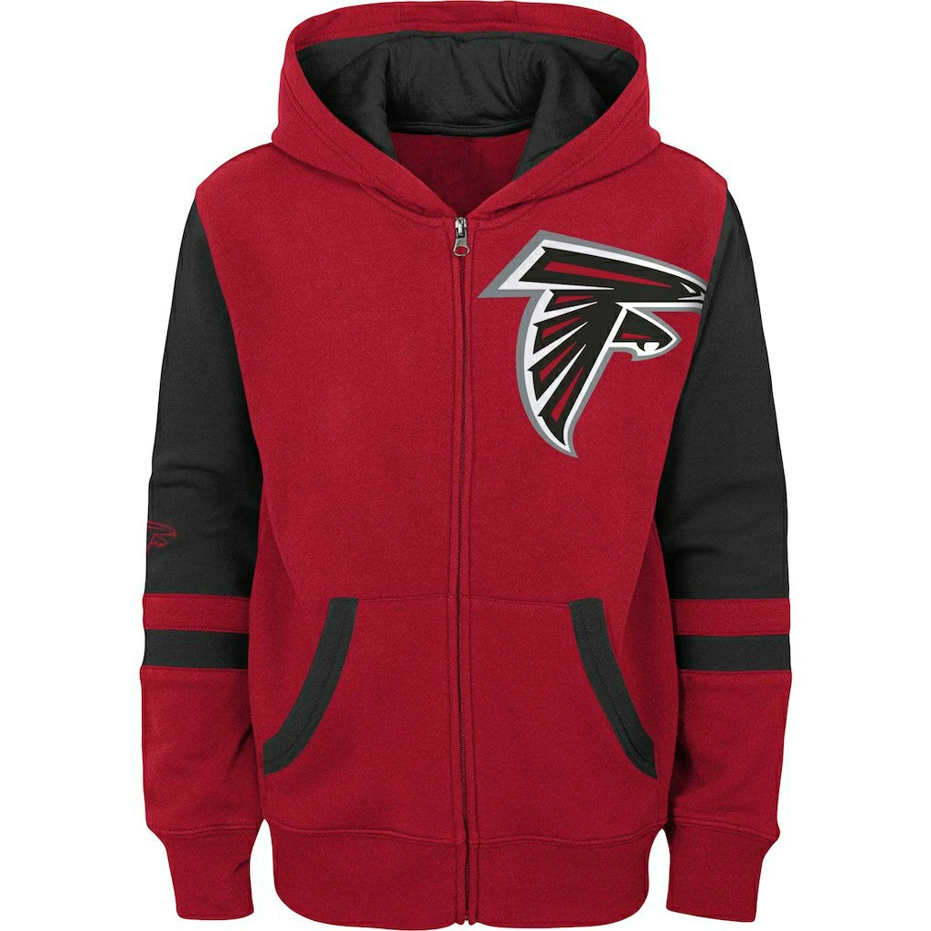 Atlanta Falcons Youth Colorblock Full-Zip Hoodie Red - NFL