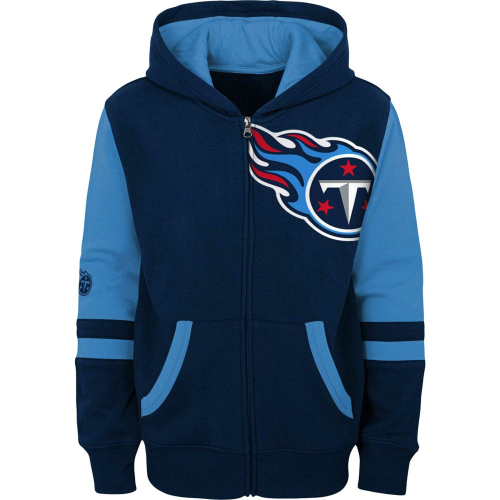 Tennessee Titans Youth Colorblock Full-Zip Hoodie Navy - NFL