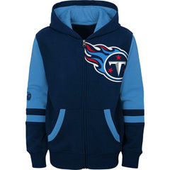 Tennessee Titans Youth Colorblock Full-Zip Hoodie Navy - NFL
