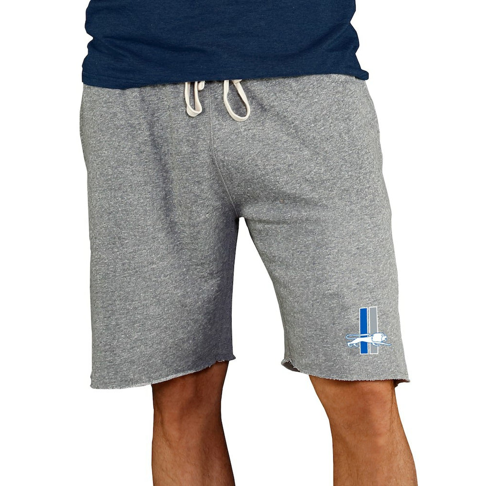 Detroit Lions Concepts Sport Throwback Logo Mainstream Terry Shorts Gray - NFL