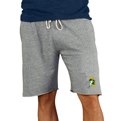 Green Bay Packers Concepts Sport Throwback Logo Mainstream Terry Shorts Gray - NFL