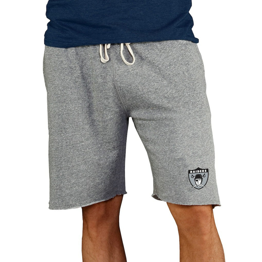 Las Vegas Raiders Concepts Sport Throwback Logo Mainstream Terry Shorts Gray - NFL
