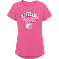Cleveland Browns Girls Youth Playtime Dolman T-Shirt Pink - NFL