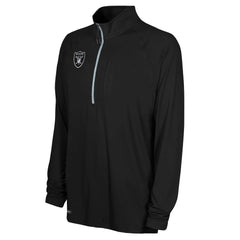Las Vegas Raiders Combine Authentic Raglan Quarter-Zip Top Black - NFL