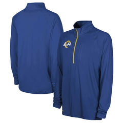Los Angeles Rams Combine Authentic Raglan Quarter-Zip Top Royal - NFL