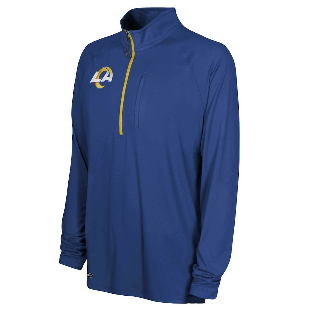 Los Angeles Rams Combine Authentic Raglan Quarter-Zip Top Royal - NFL