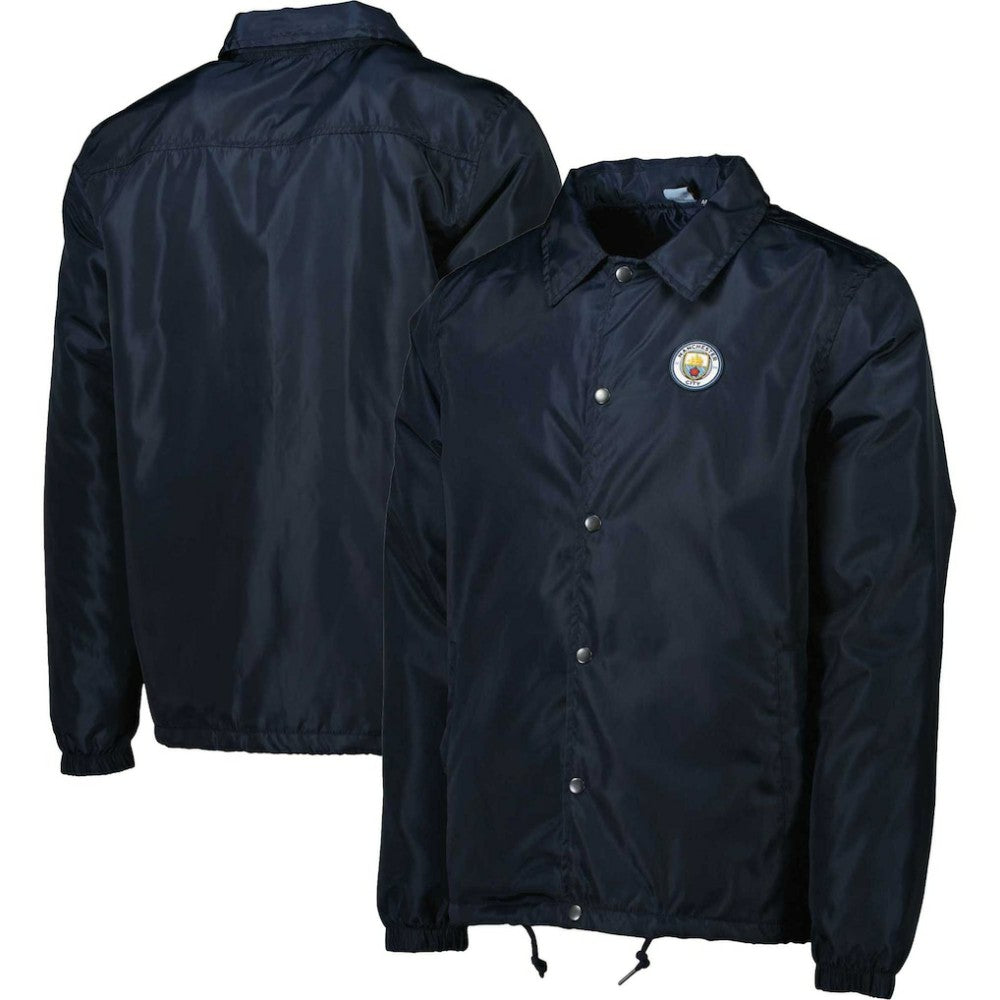 Manchester City Coaches Full-Snap Jacket - Navy