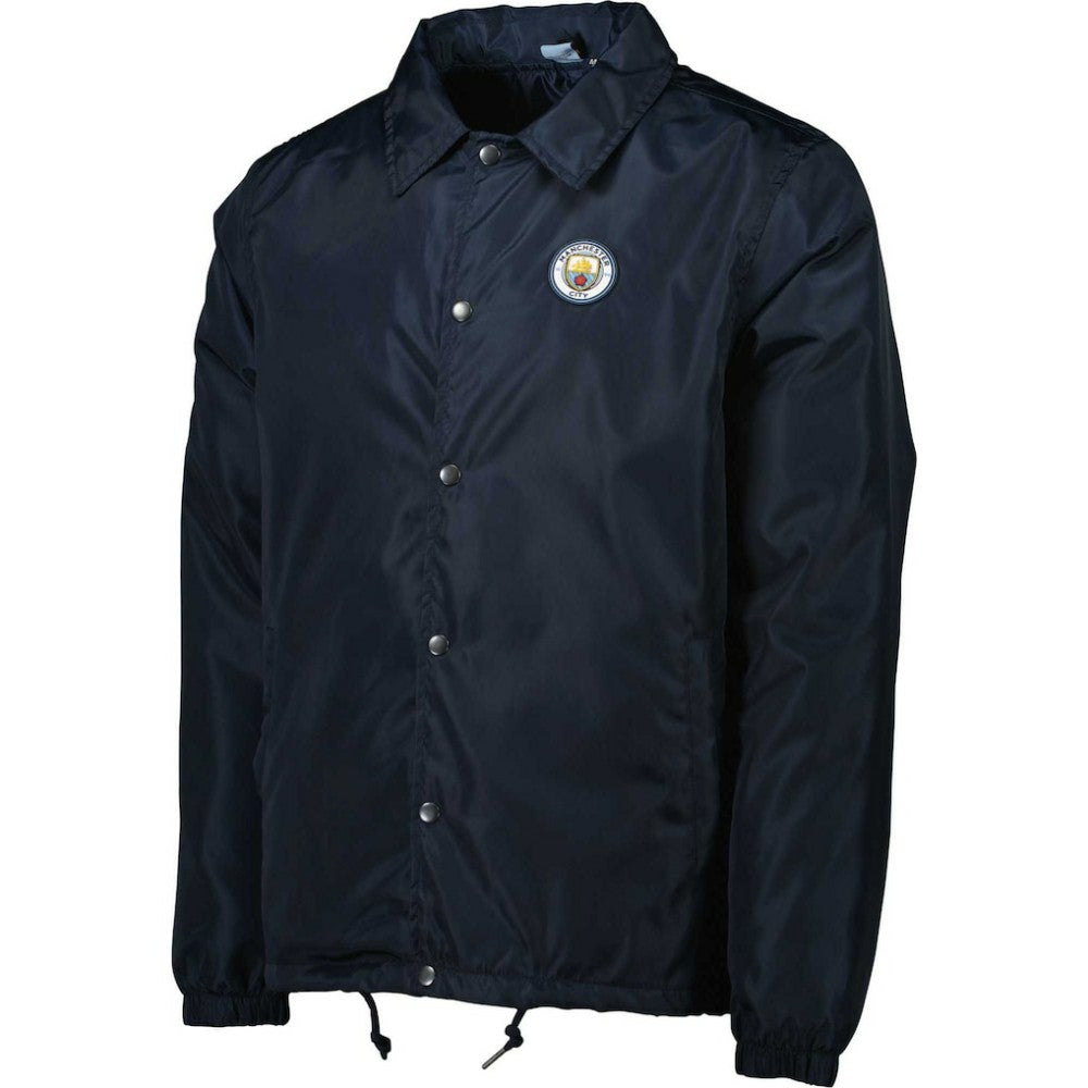Manchester City Coaches Full-Snap Jacket - Navy