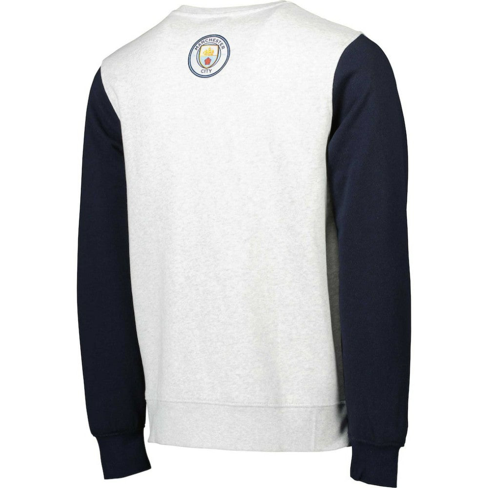 Manchester City Kangaroo Pullover Sweatshirt - Gray/Navy
