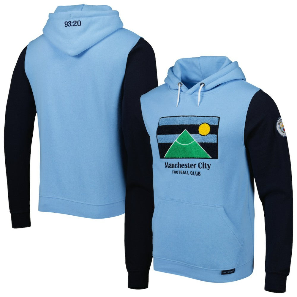 Manchester City Lifestyle Pullover Hoodie - Sky Blue/Navy