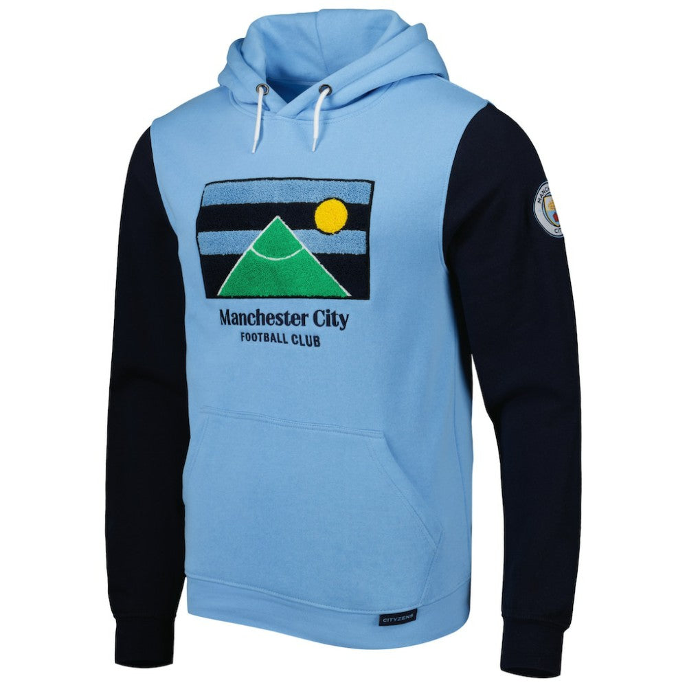 Manchester City Lifestyle Pullover Hoodie - Sky Blue/Navy