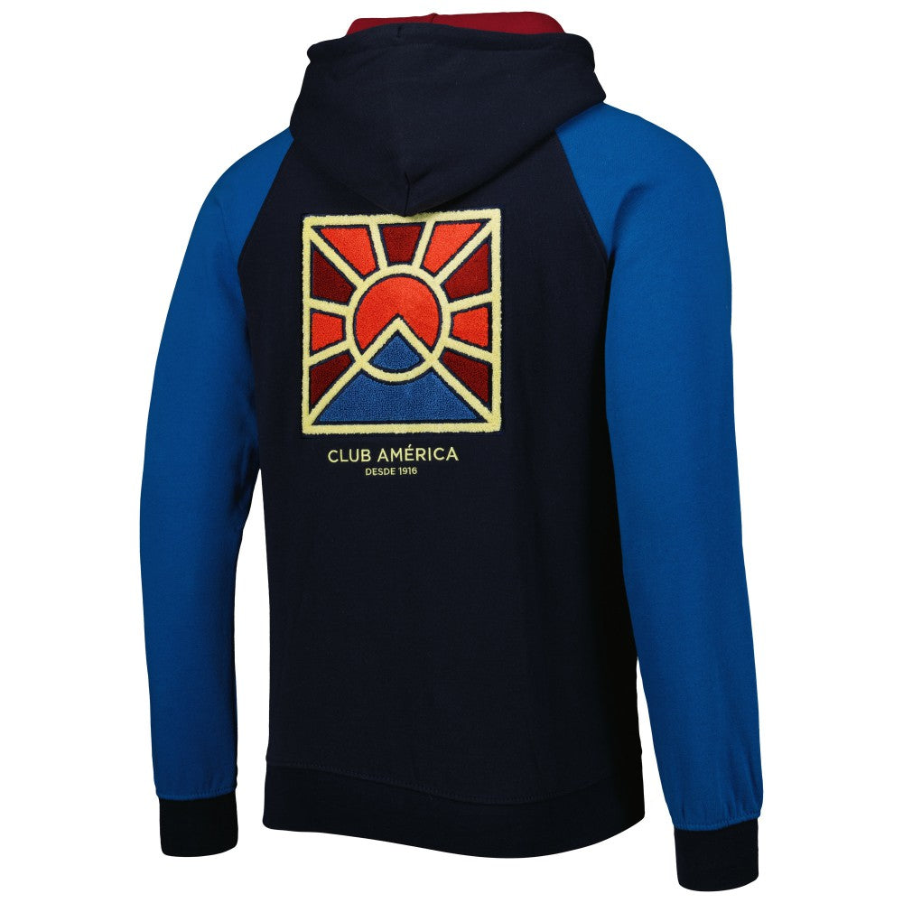 Club America Pride Raglan Pullover Hoodie - Navy/Blue