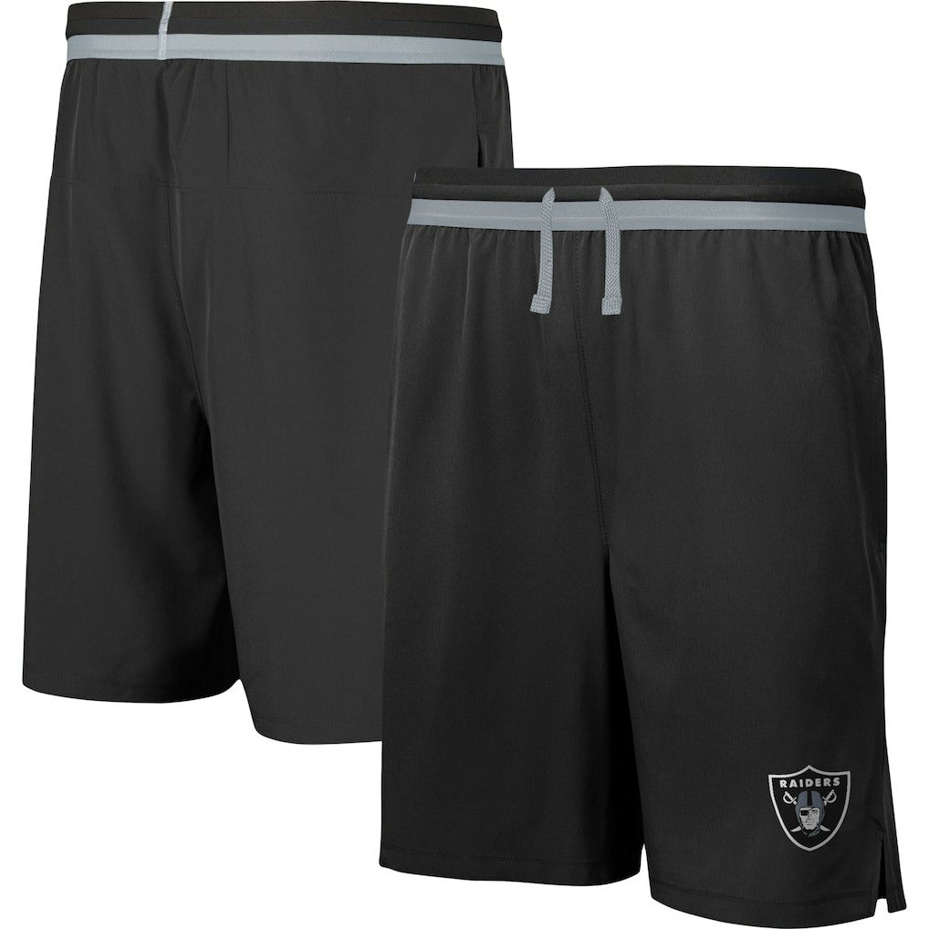 Las Vegas Raiders Cool Down Tri-Color Elastic Training Shorts Black - NFL