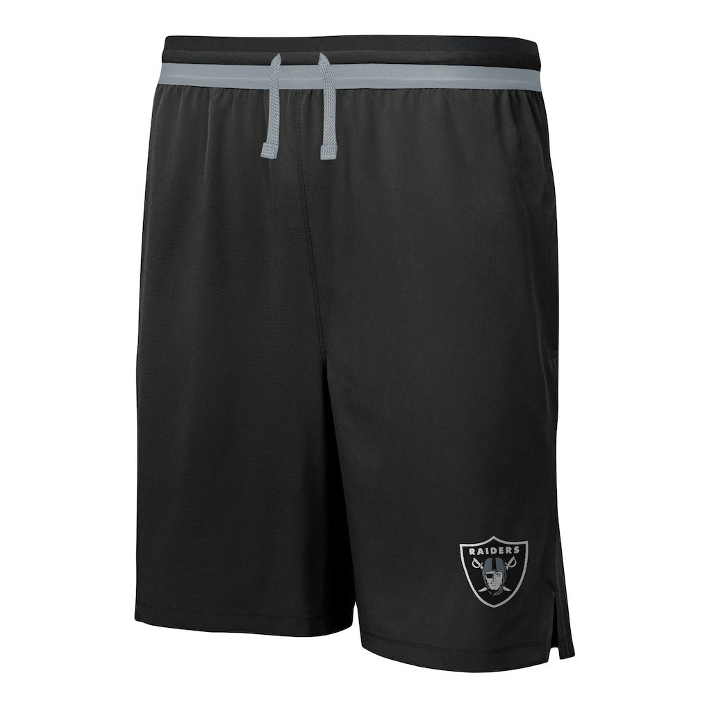Las Vegas Raiders Cool Down Tri-Color Elastic Training Shorts Black - NFL