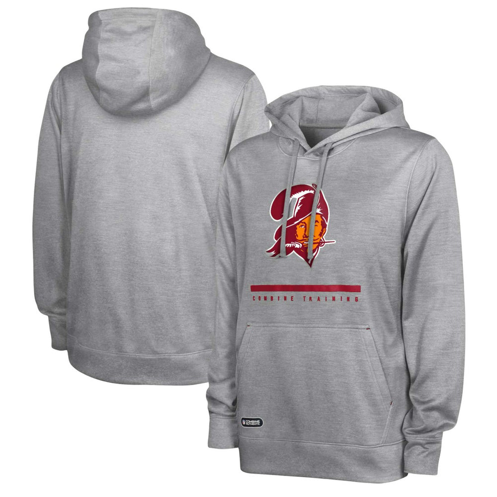 Tampa Bay Buccaneers Grid Drill Streak Fleece Pullover Hoodie Heather Gray - NFL