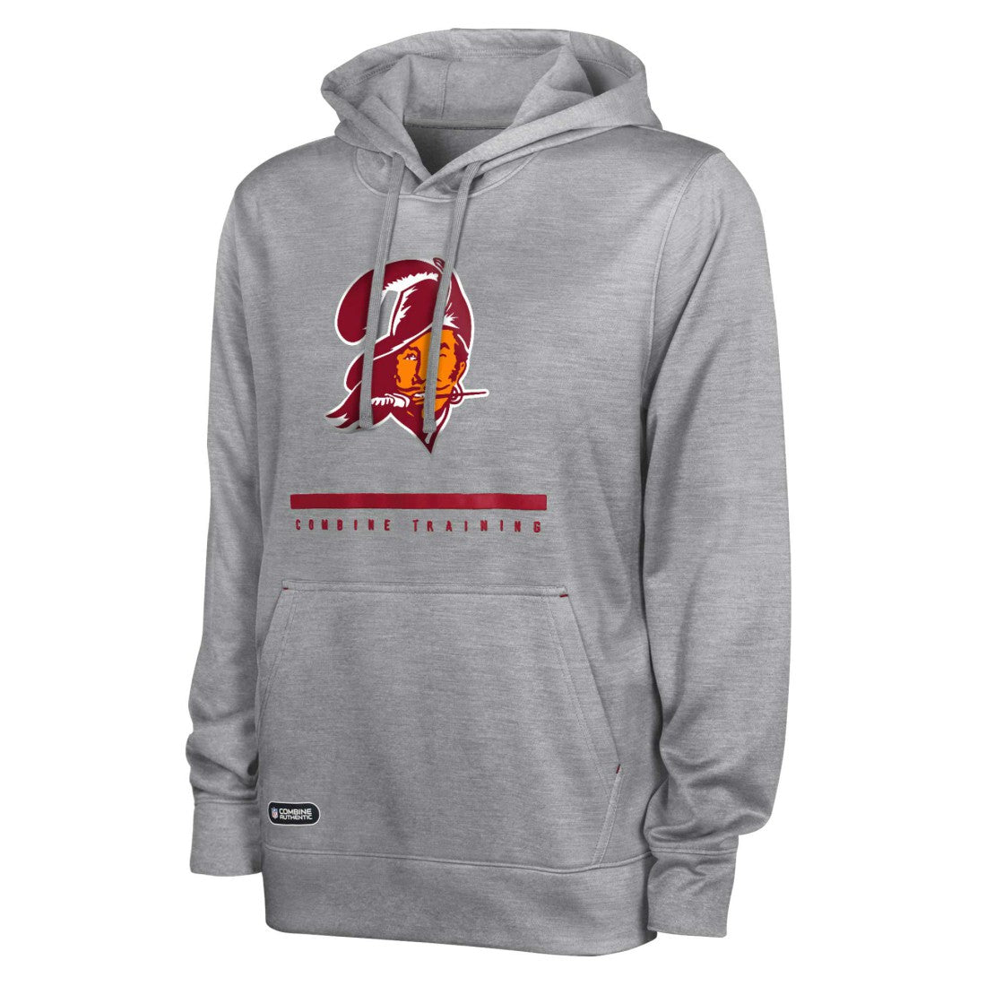 Tampa Bay Buccaneers Grid Drill Streak Fleece Pullover Hoodie Heather Gray - NFL