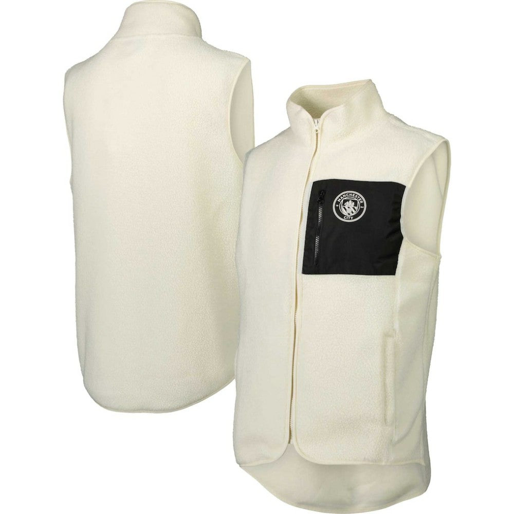 Manchester City Pile Full-Zip Vest - White