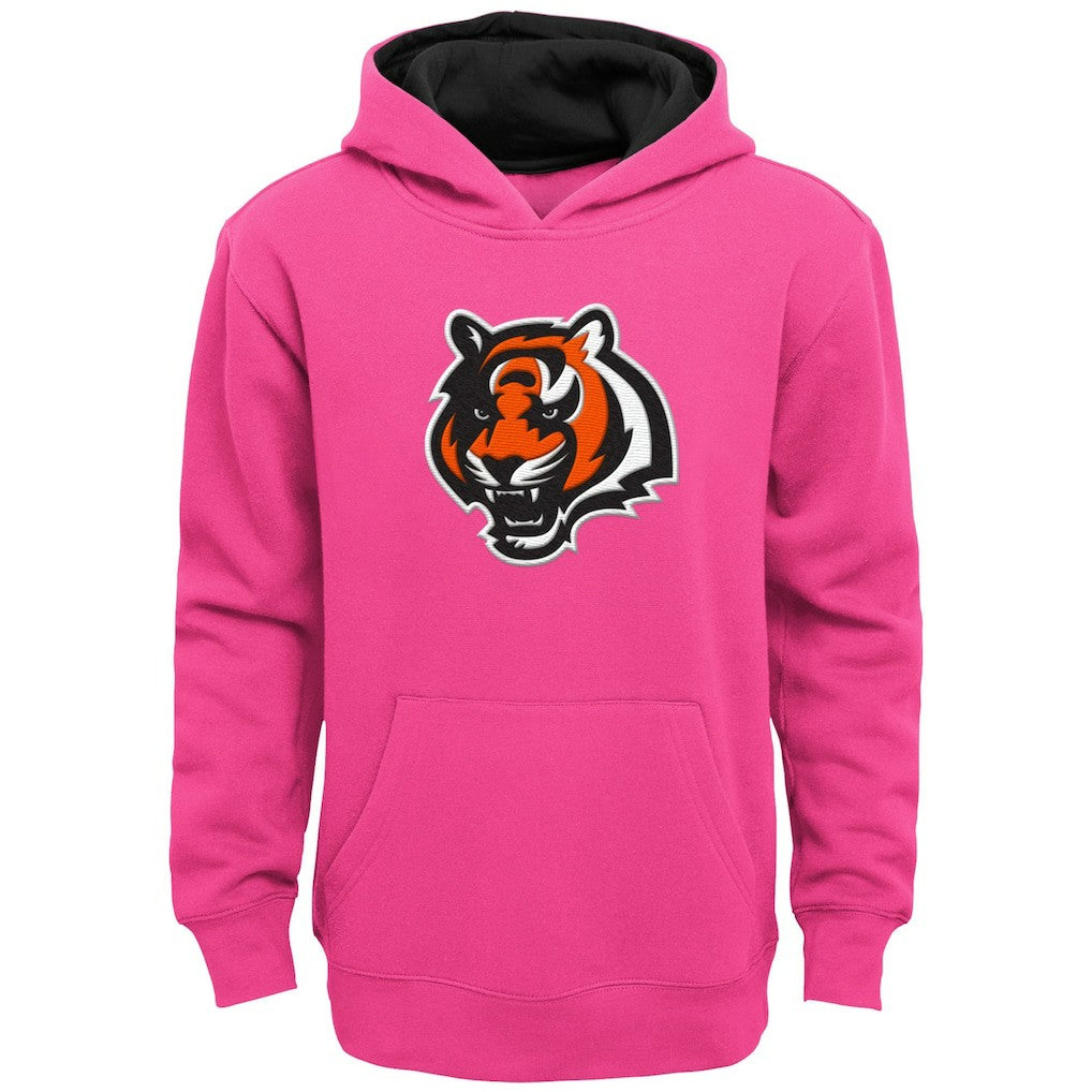 Cincinnati Bengals Girls Youth Prime Pullover Hoodie Pink - NFL