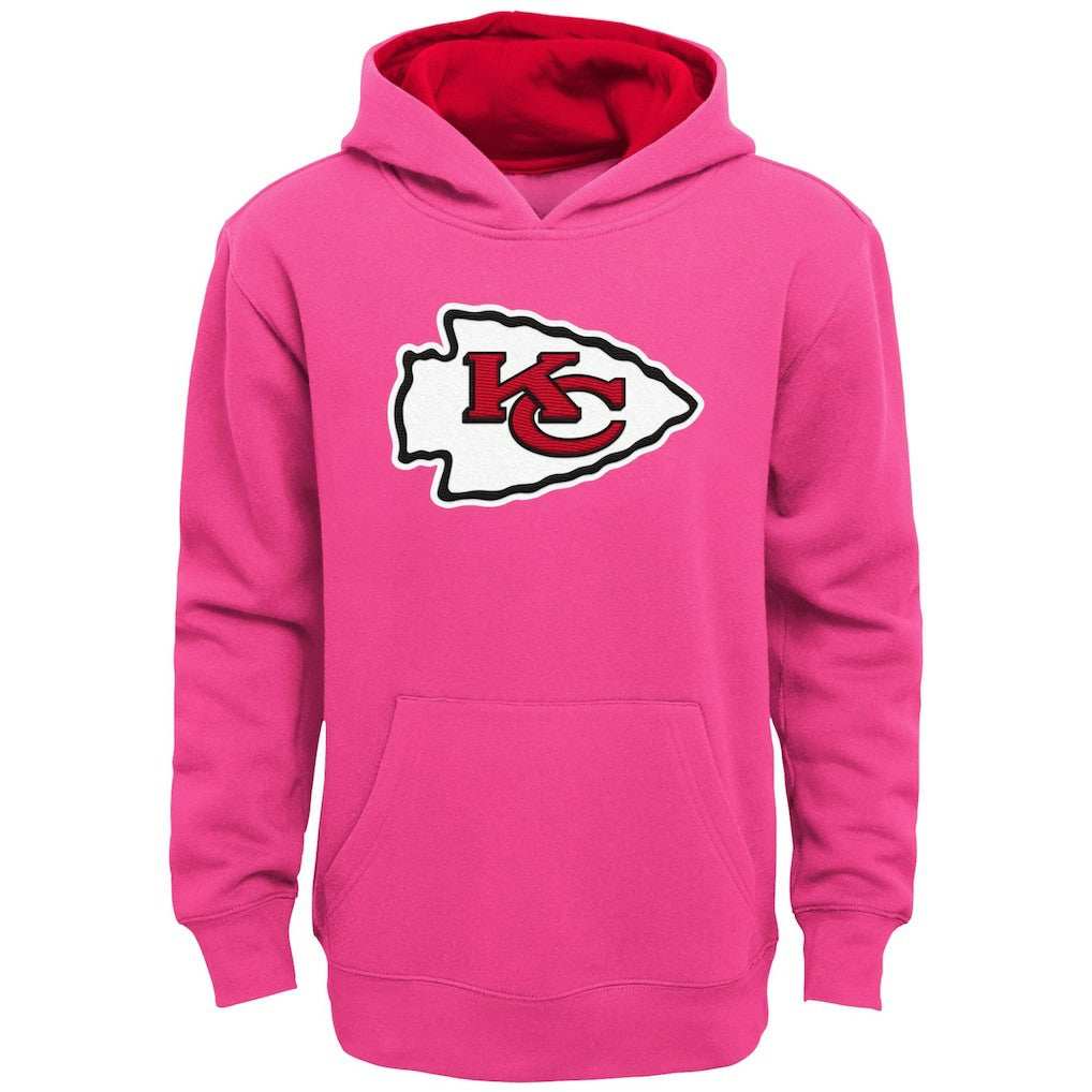 Kansas City Chiefs Girls Youth Prime Pullover Hoodie Pink - NFL